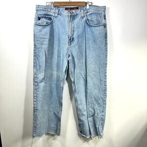Vintage Y2K JNCO Funky Basics Wide Leg Skater Grunge Jeans 40 X 28 Blue USA